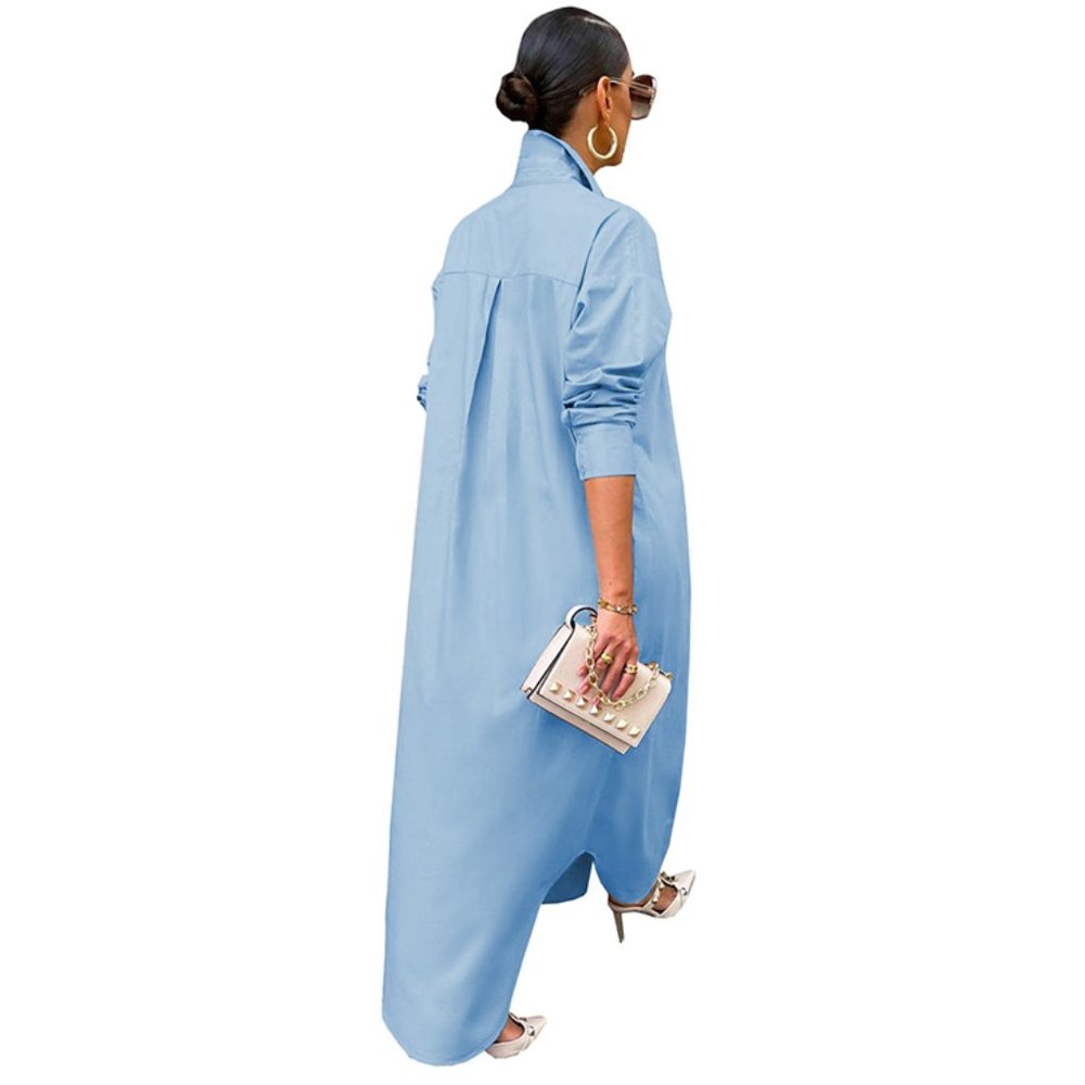 Y2K Passion Chic Button Down Classic Shirt Dress - Picture 5 of 9
